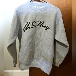 U.S. Navy Gray Crewneck Sweater Size Medium